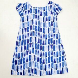 Zara | Vibrant Blue Water Color Keyhole Dress | Size 4